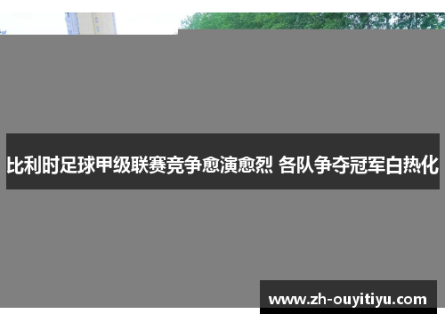 比利时足球甲级联赛竞争愈演愈烈 各队争夺冠军白热化